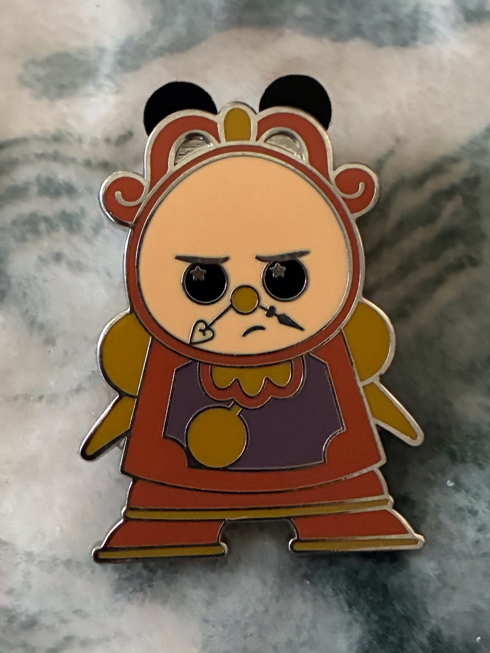 Disney Beauty & the Beast Cogsworth Enamel Pin